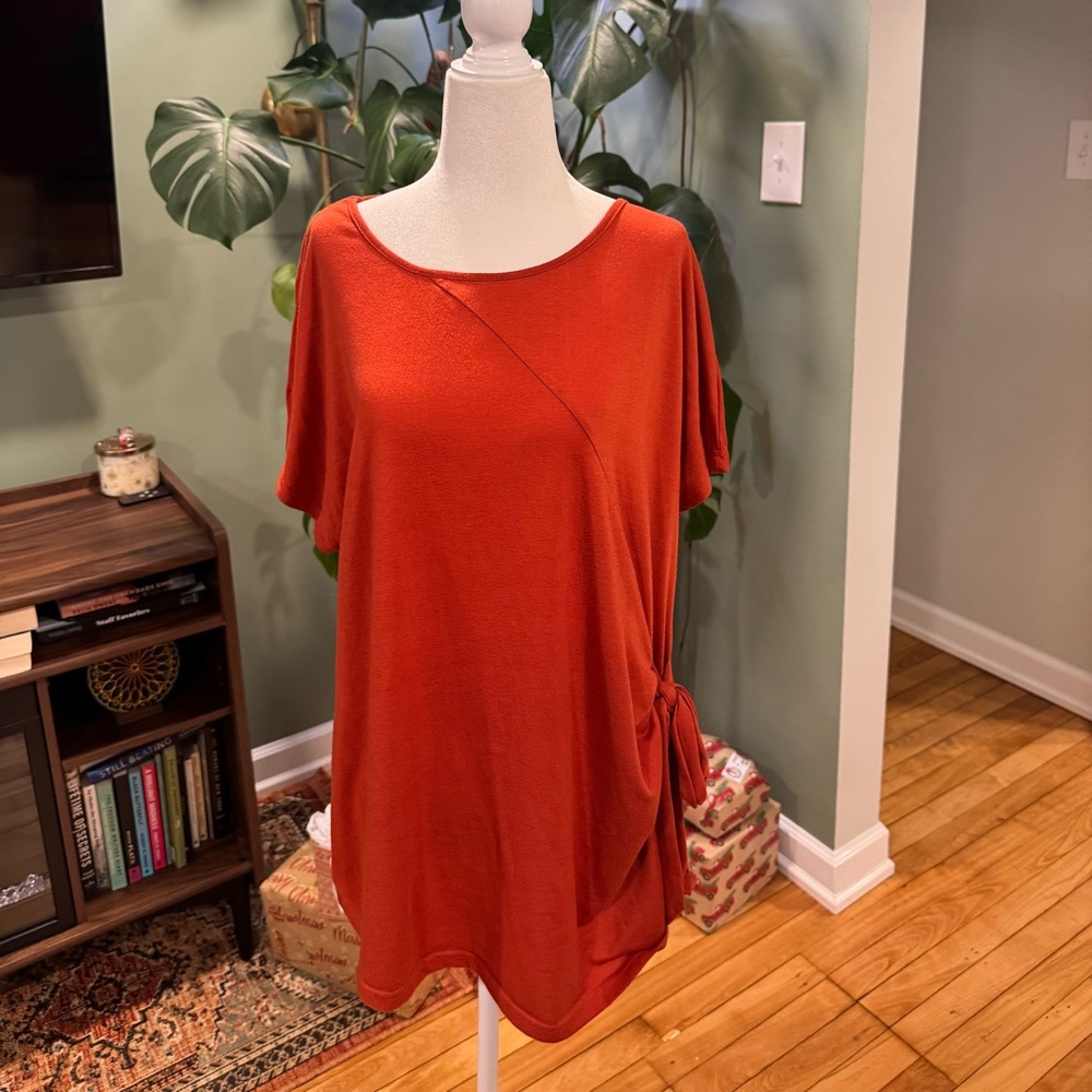 SHEIN Burnt Orange Short Sleeve Top